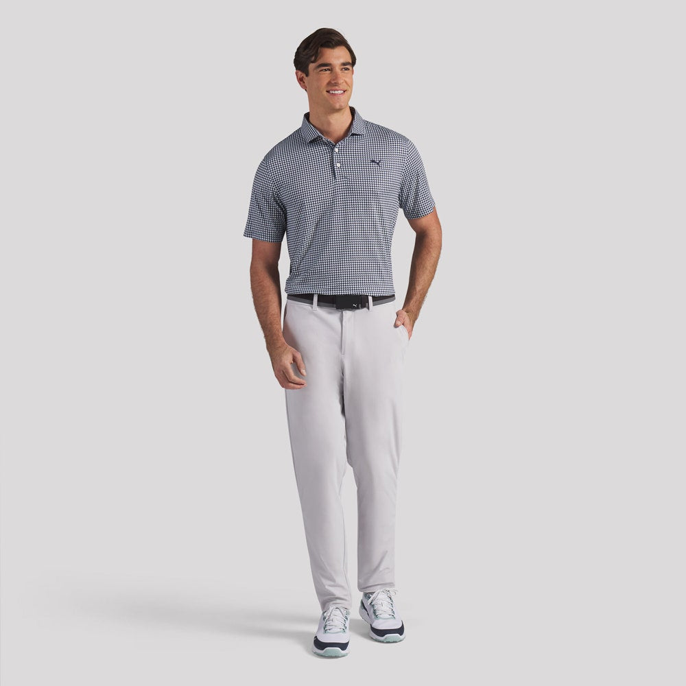PUMA Golf Shirt - Cloudspun Mono Check Polo - Deep Navy SS26