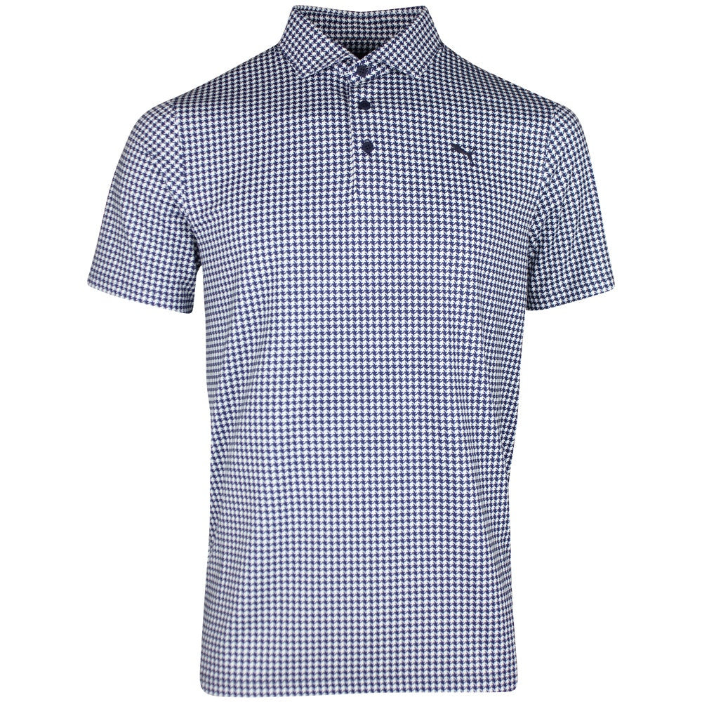 PUMA Golf Shirt - Cloudspun Mono Check Polo - Deep Navy SS26