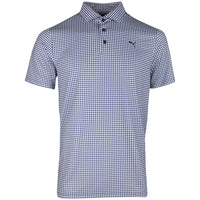 PUMA Golf Shirt - Cloudspun Mono Check Polo - Deep Navy SS26
