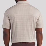 PUMA Golf Shirt - Cloudspun Mono Check Polo - Ice Coffee SS26