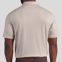 PUMA Golf Shirt - Cloudspun Mono Check Polo - Ice Coffee SS26