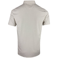 PUMA Golf Shirt - Cloudspun Mono Check Polo - Ice Coffee SS26