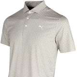 PUMA Golf Shirt - Cloudspun Mono Check Polo - Ice Coffee SS26