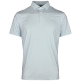 PUMA Golf Shirt - Cloudspun Mono Check Polo - Team Light Blue SS26