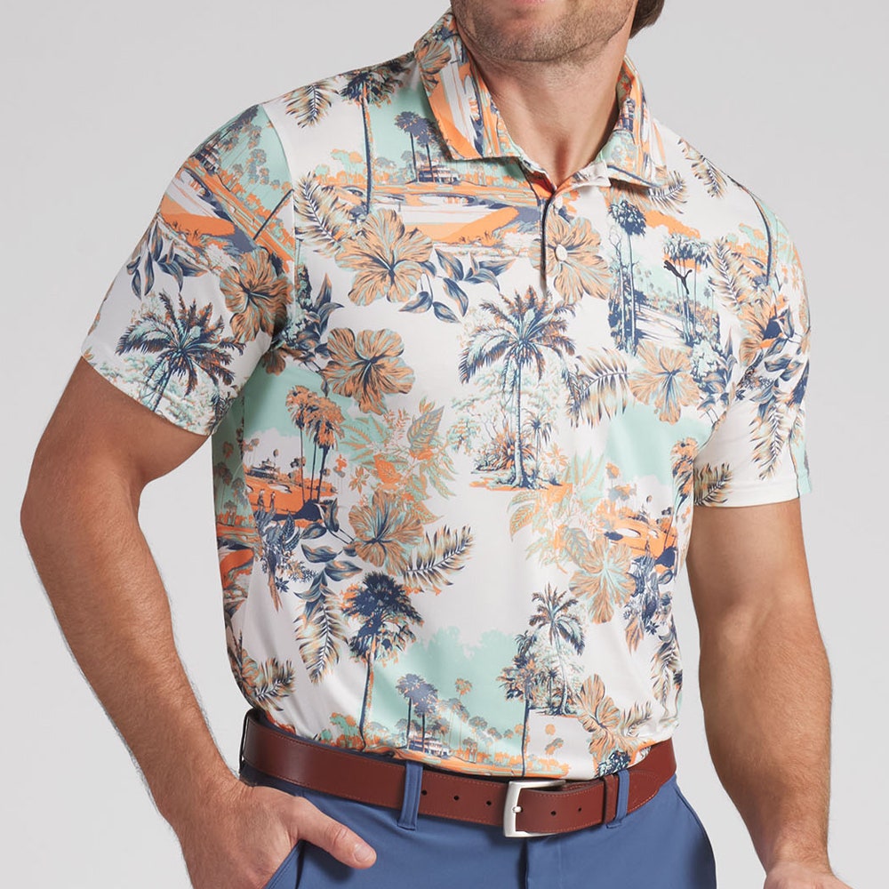 PUMA Golf Shirt - Cloudspun Palm Polo - Warm White SS26