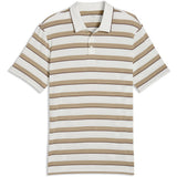 PUMA Golf Shirt - Cloudspun Stripe Polo - Ice Coffee SS26