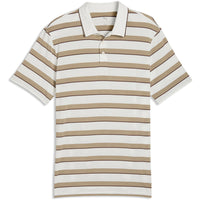 PUMA Golf Shirt - Cloudspun Stripe Polo - Ice Coffee SS26