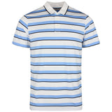 PUMA Golf Shirt - Cloudspun Stripe Polo - Team Light Blue SS26