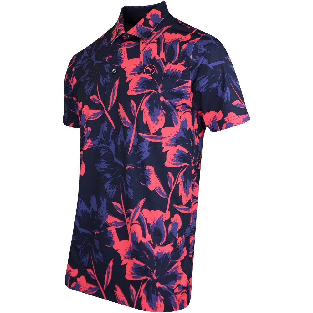 PUMA Golf Shirt - MATTR Broken Flower Polo - Deep Navy SS25