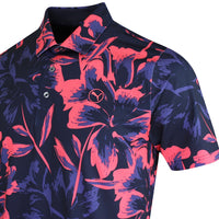 PUMA Golf Shirt - MATTR Broken Flower Polo - Deep Navy SS25