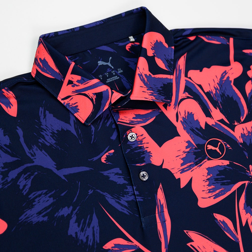 PUMA Golf Shirt - MATTR Broken Flower Polo - Deep Navy SS25
