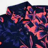 PUMA Golf Shirt - MATTR Broken Flower Polo - Deep Navy SS25