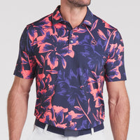 PUMA Golf Shirt - MATTR Broken Flower Polo - Deep Navy SS25