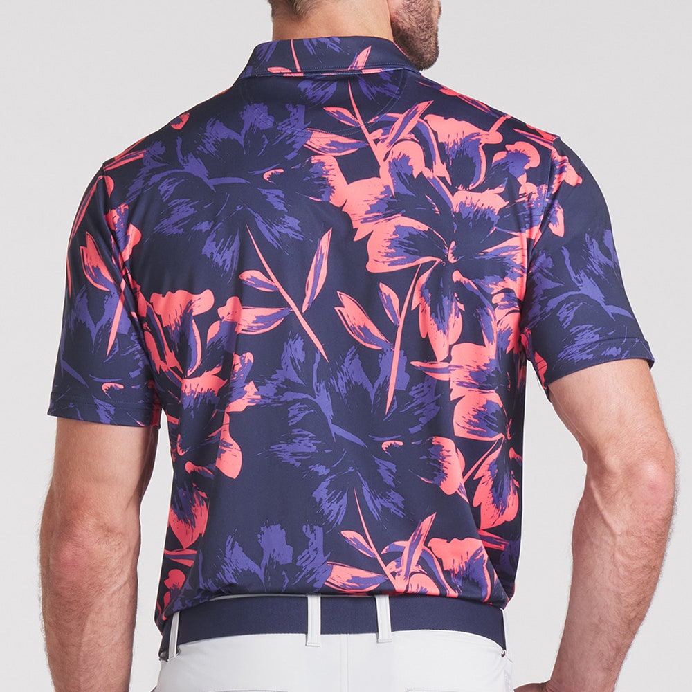 PUMA Golf Shirt - MATTR Broken Flower Polo - Deep Navy SS25