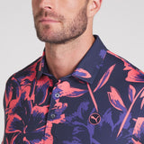PUMA Golf Shirt - MATTR Broken Flower Polo - Deep Navy SS25