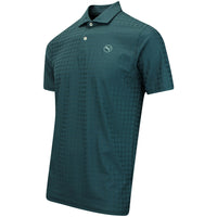 PUMA Golf Shirt - Mattr Houndstooth Polo - Green Terrain AW25