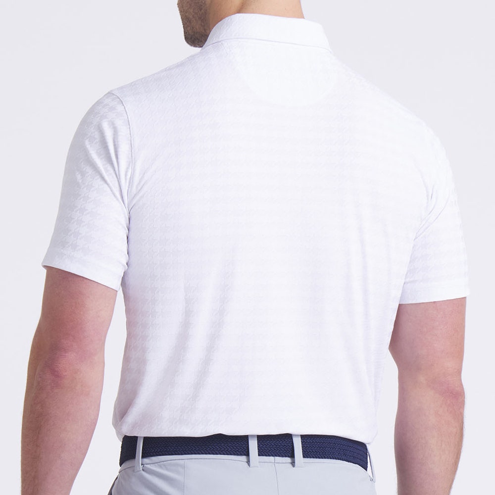 PUMA Golf Shirt - Mattr Houndstooth Polo - White Glow AW25