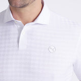 PUMA Golf Shirt - Mattr Houndstooth Polo - White Glow AW25