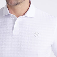PUMA Golf Shirt - Mattr Houndstooth Polo - White Glow AW25