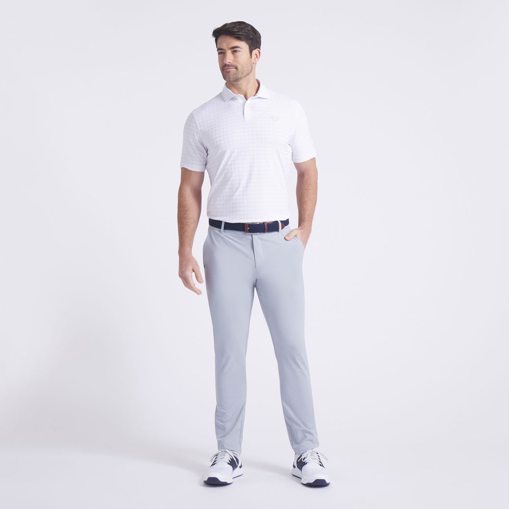 PUMA Golf Shirt - Mattr Houndstooth Polo - White Glow AW25