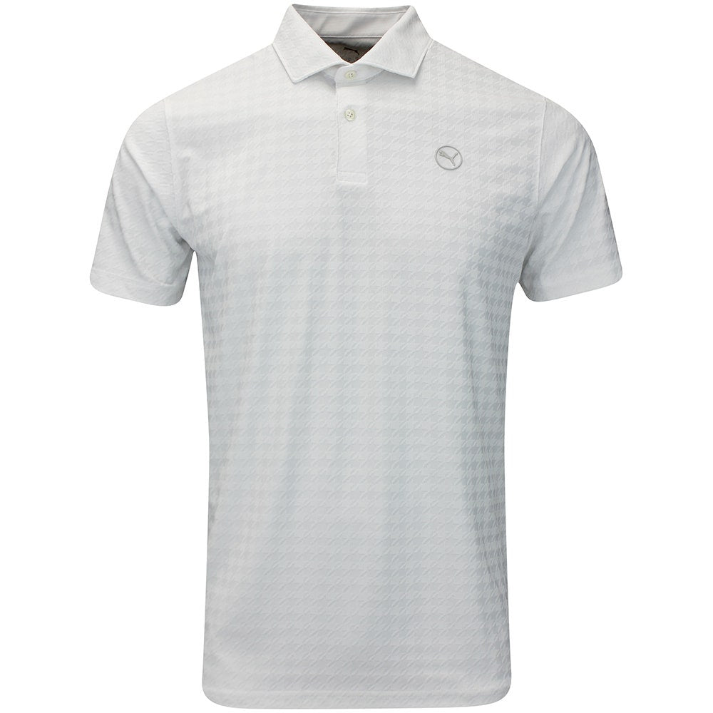 PUMA Golf Shirt - Mattr Houndstooth Polo - White Glow AW25