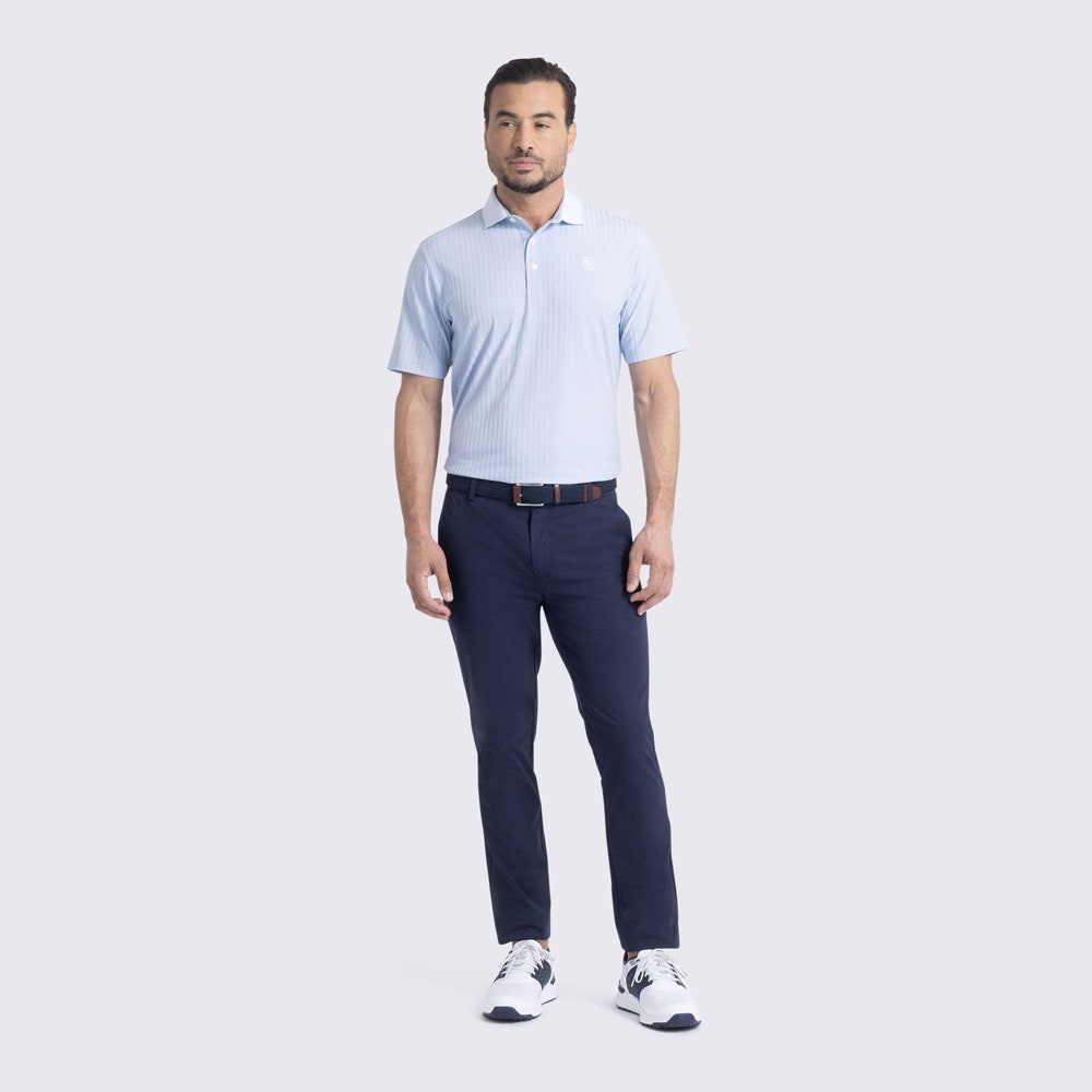 PUMA Golf Shirt - Mattr Stripe Jacquard Polo - Haute Tropic AW25