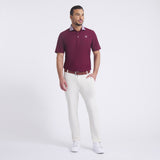 PUMA Golf Shirt - Mattr Stripe Jacquard Polo - Ruby Shimmer AW25