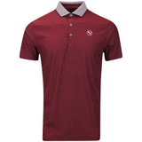 PUMA Golf Shirt - Mattr Stripe Jacquard Polo - Ruby Shimmer AW25
