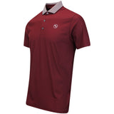 PUMA Golf Shirt - Mattr Stripe Jacquard Polo - Ruby Shimmer AW25