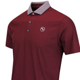 PUMA Golf Shirt - Mattr Stripe Jacquard Polo - Ruby Shimmer AW25