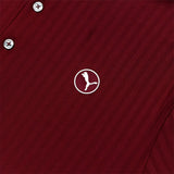 PUMA Golf Shirt - Mattr Stripe Jacquard Polo - Ruby Shimmer AW25