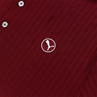 PUMA Golf Shirt - Mattr Stripe Jacquard Polo - Ruby Shimmer AW25