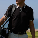 PUMA Golf Shirt - Modalon Floral Rib Polo - Black SS26