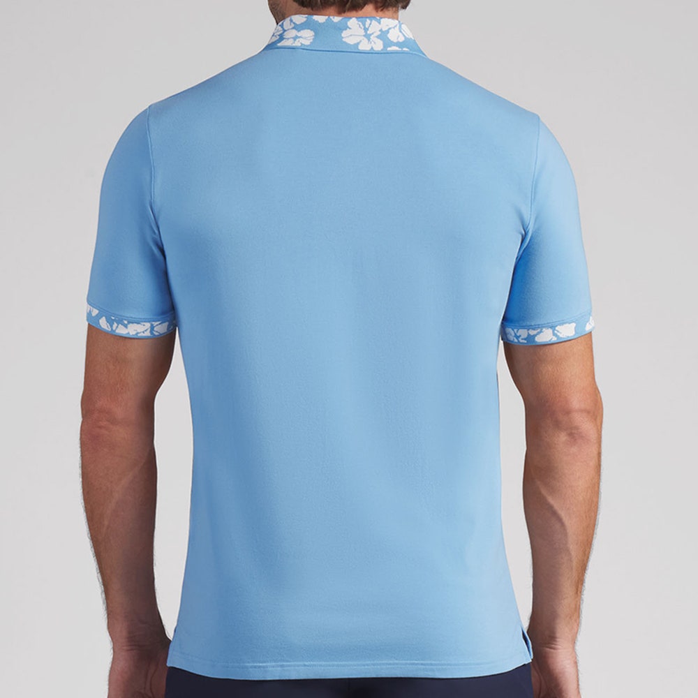 PUMA Golf Shirt - Modalon Floral Rib Polo - Team Light Blue SS26