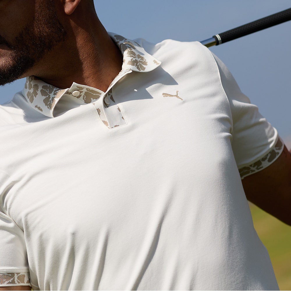PUMA Golf Shirt - Modalon Floral Rib Polo - Warm White SS26