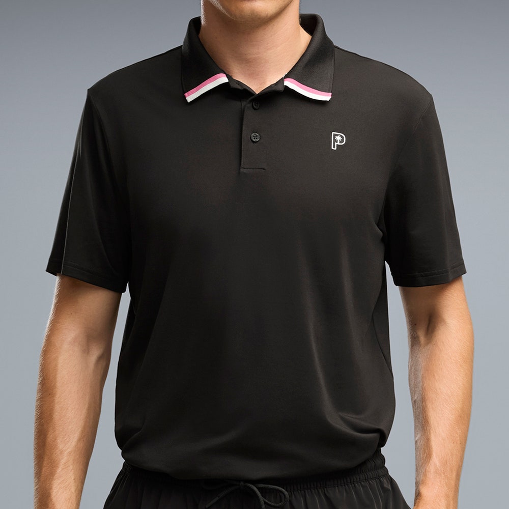PUMA Golf Shirt - PTC Tipped Polo - Black AW26