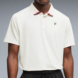 PUMA Golf Shirt - PTC Tipped Polo - Warm White AW26