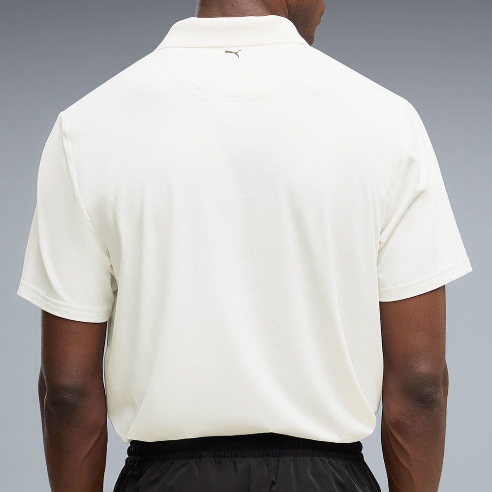 PUMA Golf Shirt - PTC Tipped Polo - Warm White AW26