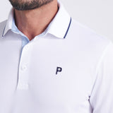 PUMA Golf Shirt - PTC Tipped Polo - White Glow AW25