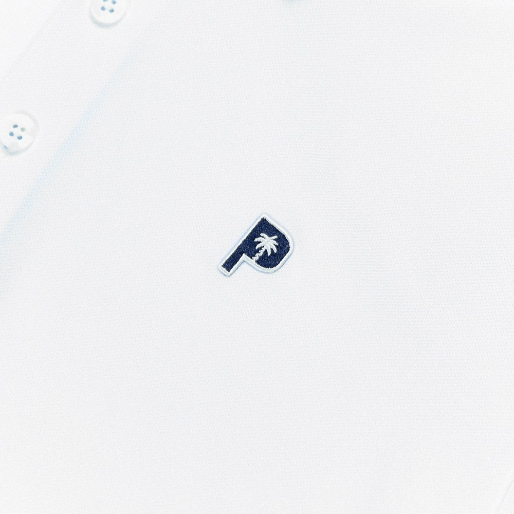 PUMA Golf Shirt - PTC Tipped Polo - White Glow AW25