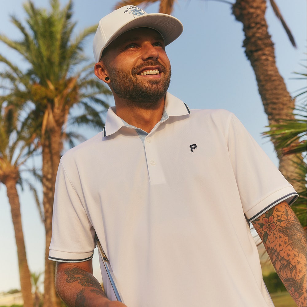PUMA Golf Shirt - PTC Tipped Polo - White Glow AW25