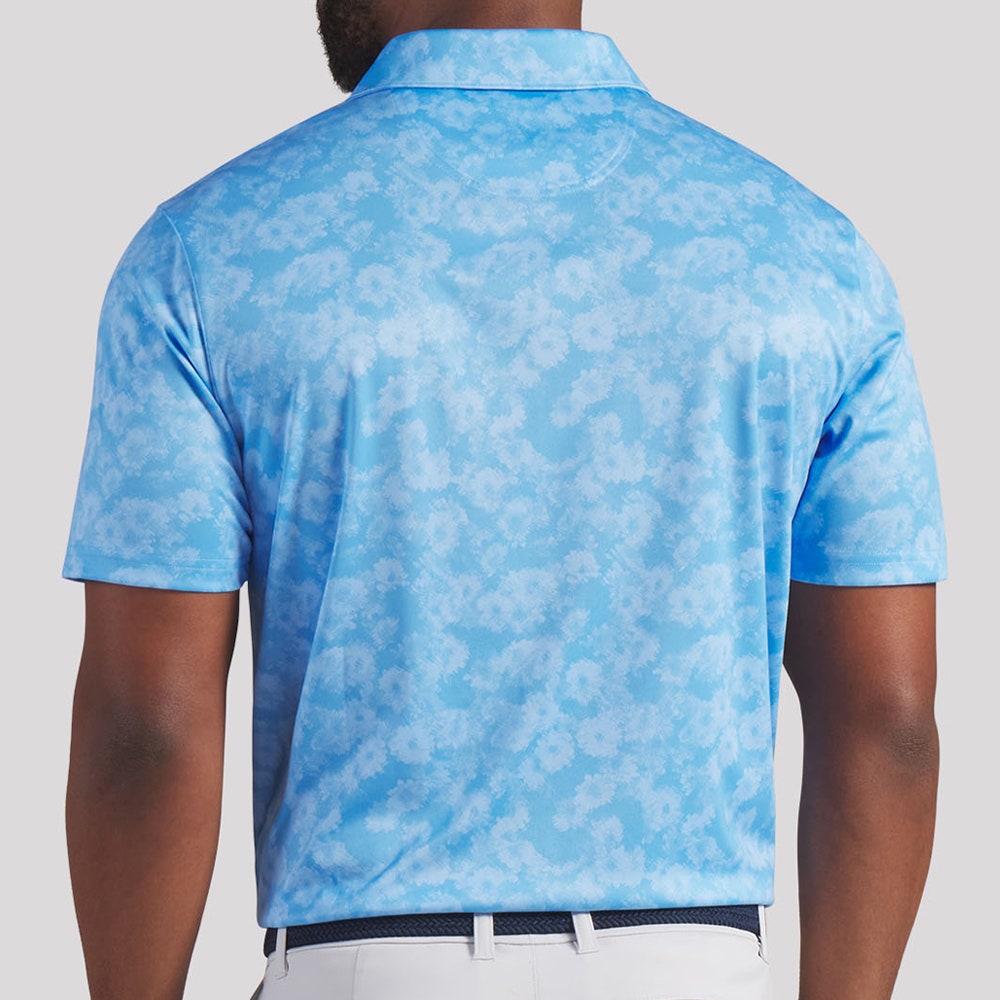 PUMA Golf Shirt - Pure 2.0 Floral Polo - Team Light Blue SS26