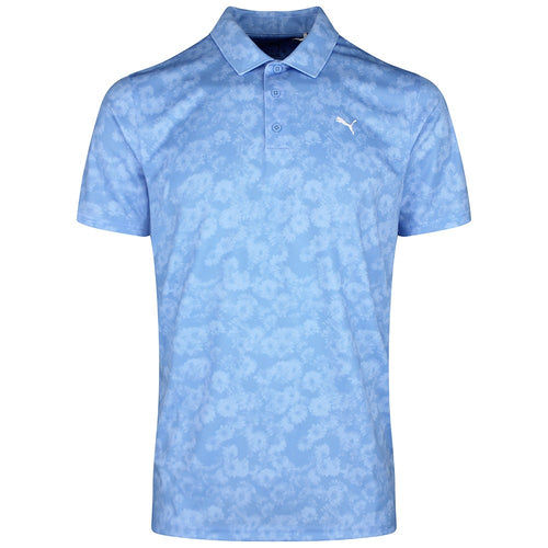 PUMA Golf Shirt - Pure 2.0 Floral Polo - Team Light Blue SS26