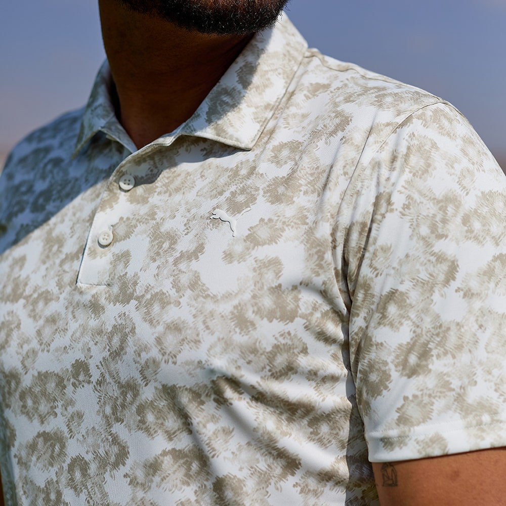 PUMA Golf Shirt - Pure 2.0 Floral Polo - Warm White SS26