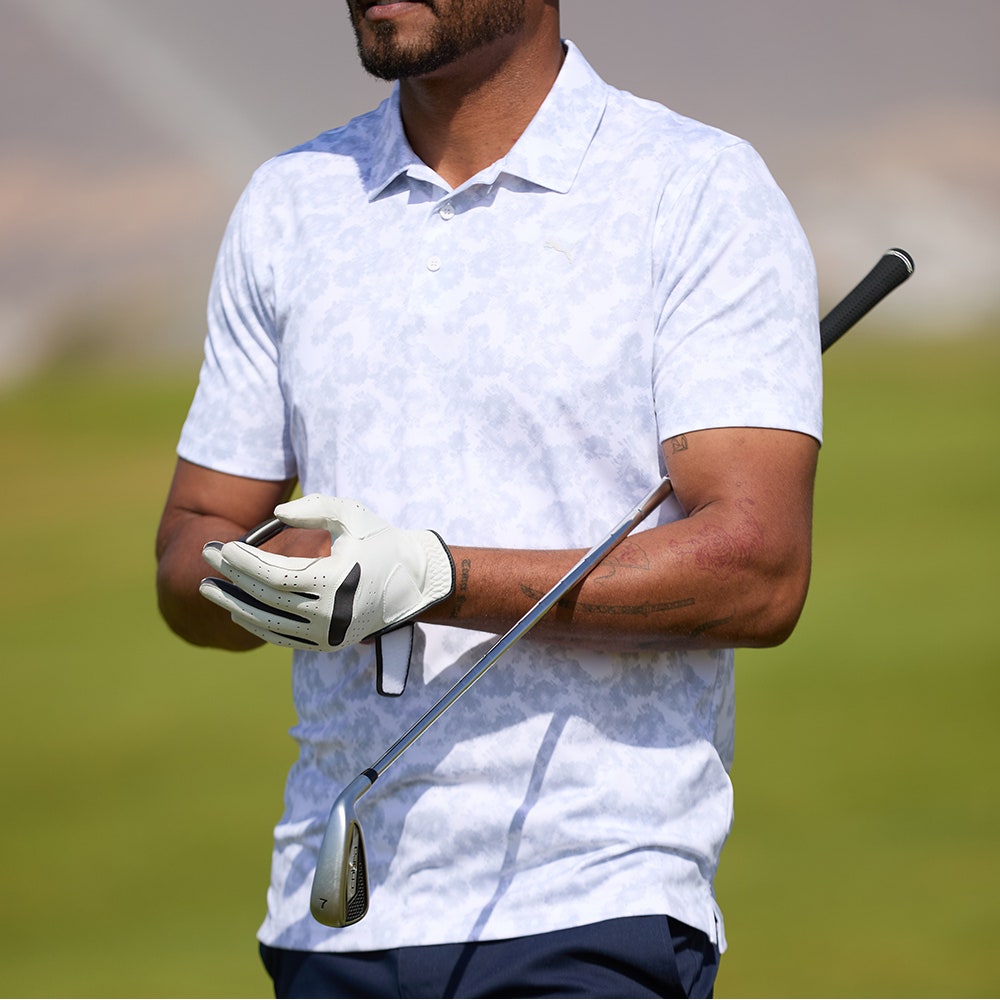 PUMA Golf Shirt - Pure 2.0 Floral Polo - White Glow SS26