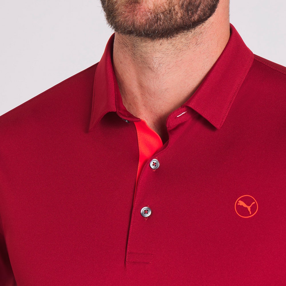 PUMA Golf Shirt - Pure Solid Polo - Intense Red AW24