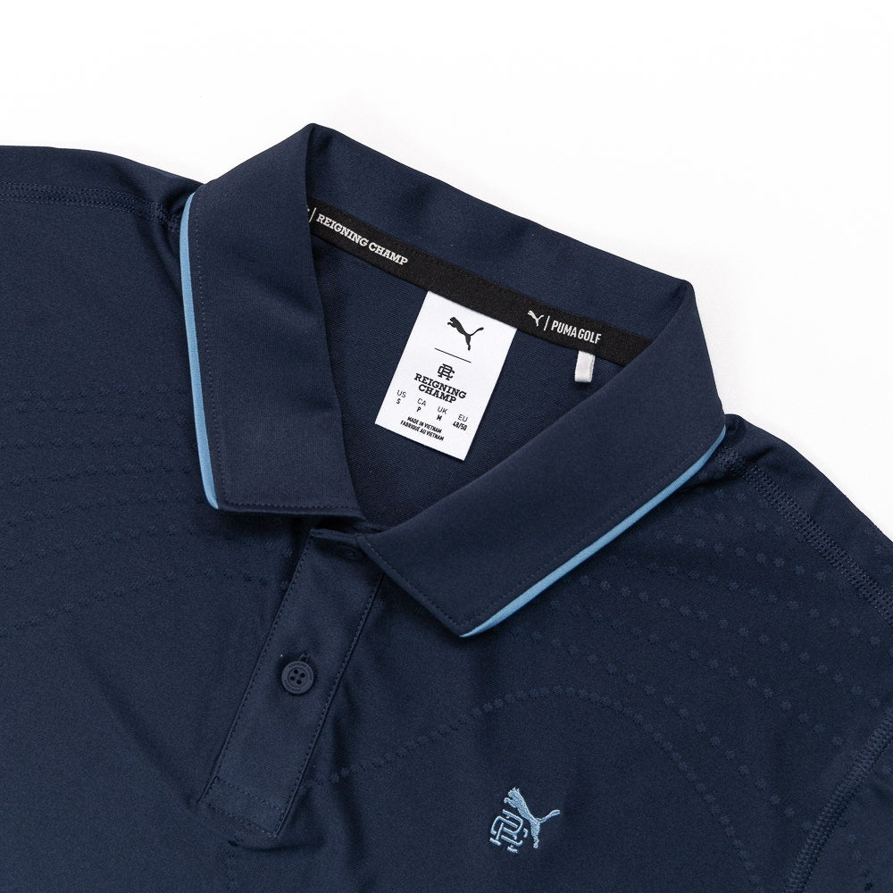 PUMA Golf Shirt - RC Mattr Jacquard Polo - Deep Navy SS26