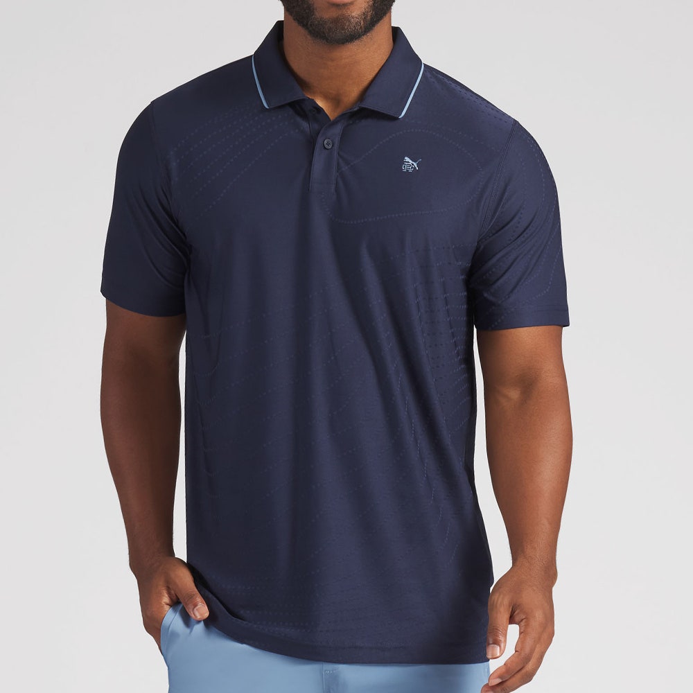 PUMA Golf Shirt - RC Mattr Jacquard Polo - Deep Navy SS26