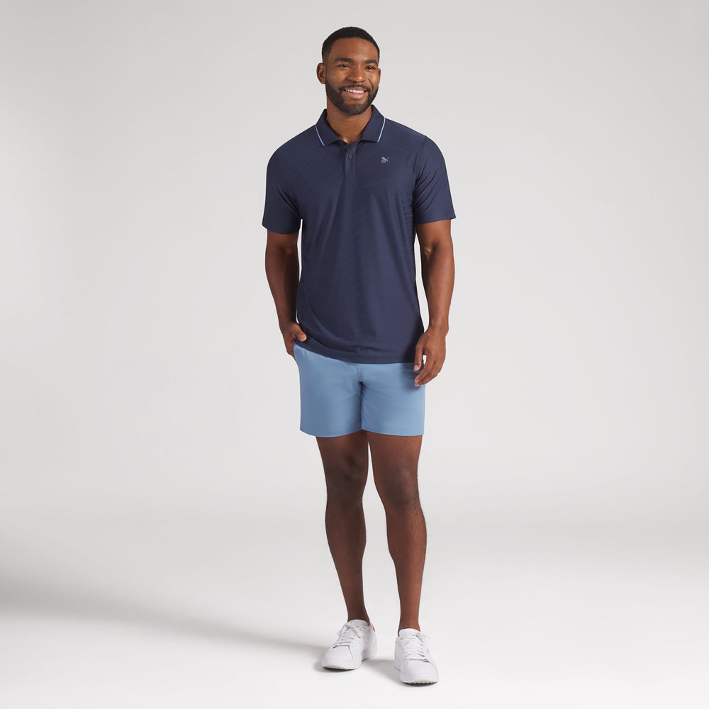 PUMA Golf Shirt - RC Mattr Jacquard Polo - Deep Navy SS26