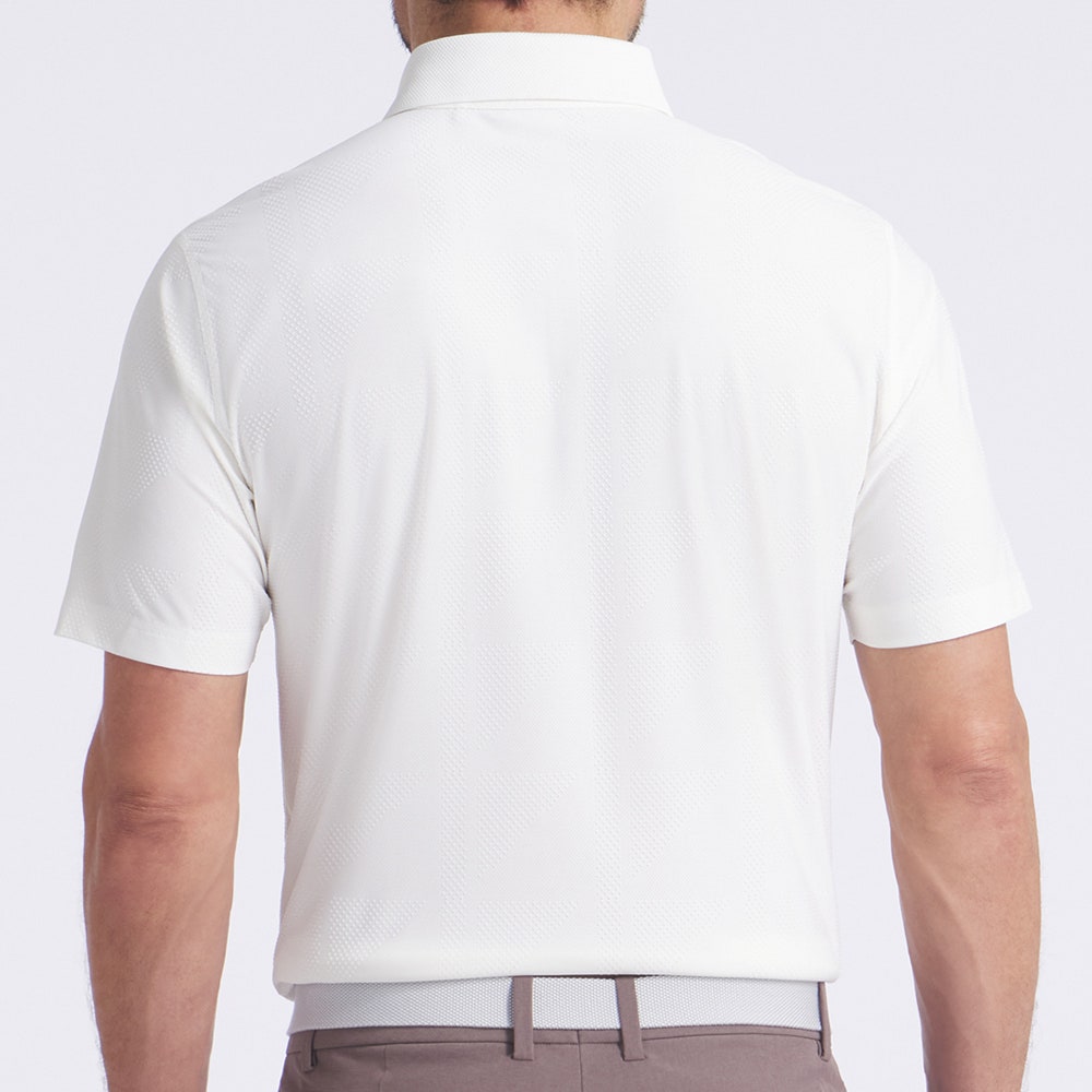 PUMA Golf Shirt - RC Mattr Jacquard Polo - Warm White AW25